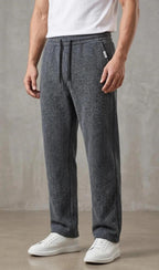 [Pague 2, Leve 4] Calça Tuesday Masculina em Algodão, Poliéster e Malha Texturizada de Caimento Reto com Cós Elástico e Cordão Trançado