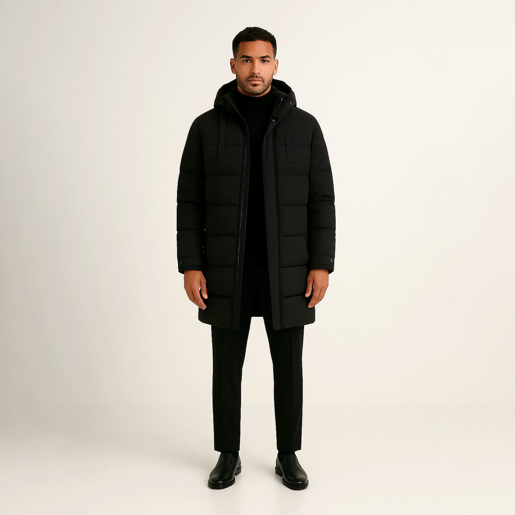 Jaqueta Puffer Masculina Alongada