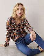 Jaqueta Cropped Tricot Jacquard  - Anturio Wallpaper
