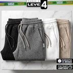 [Pague 2, Leve 4] Calça Tuesday Masculina em Algodão, Poliéster e Malha Texturizada de Caimento Reto com Cós Elástico e Cordão Trançado